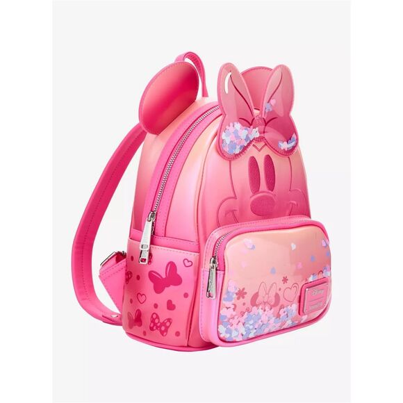 Loungefly Disney Minnie Mouse Pink Confetti Mini Backpack